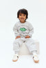 2-piece printed brushed-inside sweatshirt set